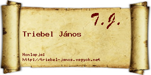 Triebel János névjegykártya