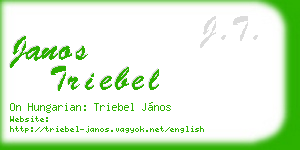janos triebel business card