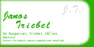 janos triebel business card